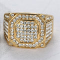 Full-Crystal Luxury Hip-Hop Men's Ring