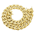 Men's Stainless Steel Gold-Plated Toggle Clasp Necklace