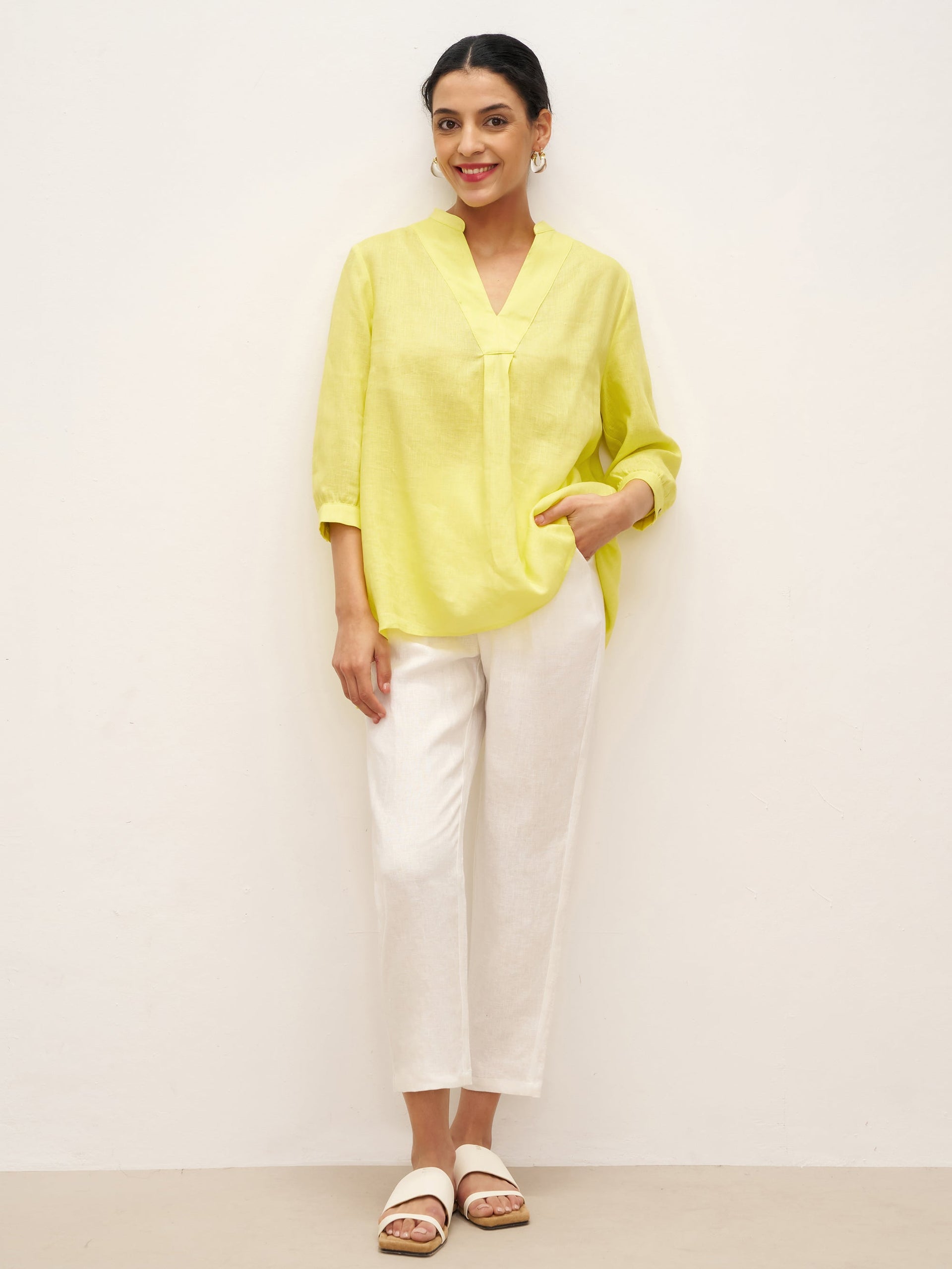 100% Linen Dress Shirt JOANNA