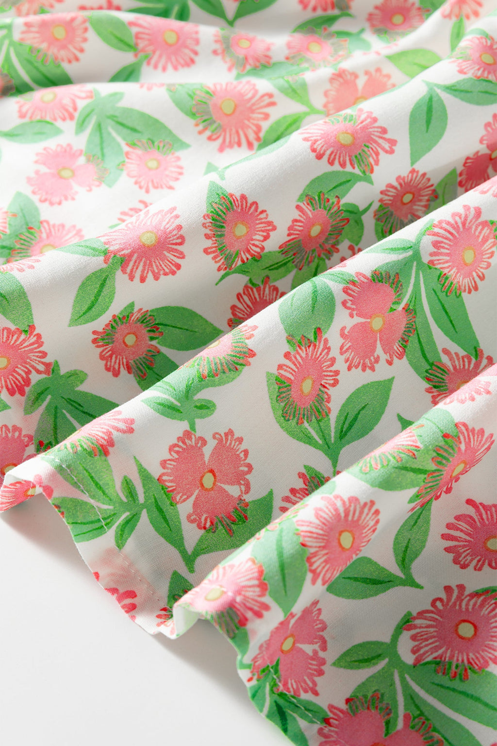 Rachel Floral Puff Sleeve Mini Dress - Cotton Babydoll Cottagecore