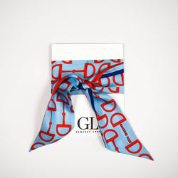 Light blue, red, and navy Gameday Signature Scarf.