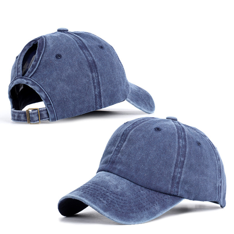 Cotton Ponytail Baseball Cap