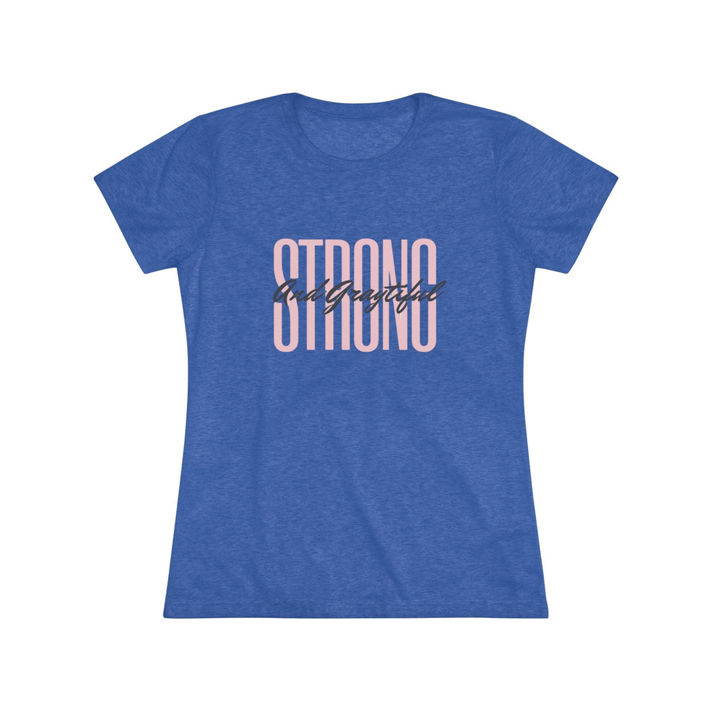 Women's Triblend Casual Minimalist T-Shirt in Gray, Pink, Black
