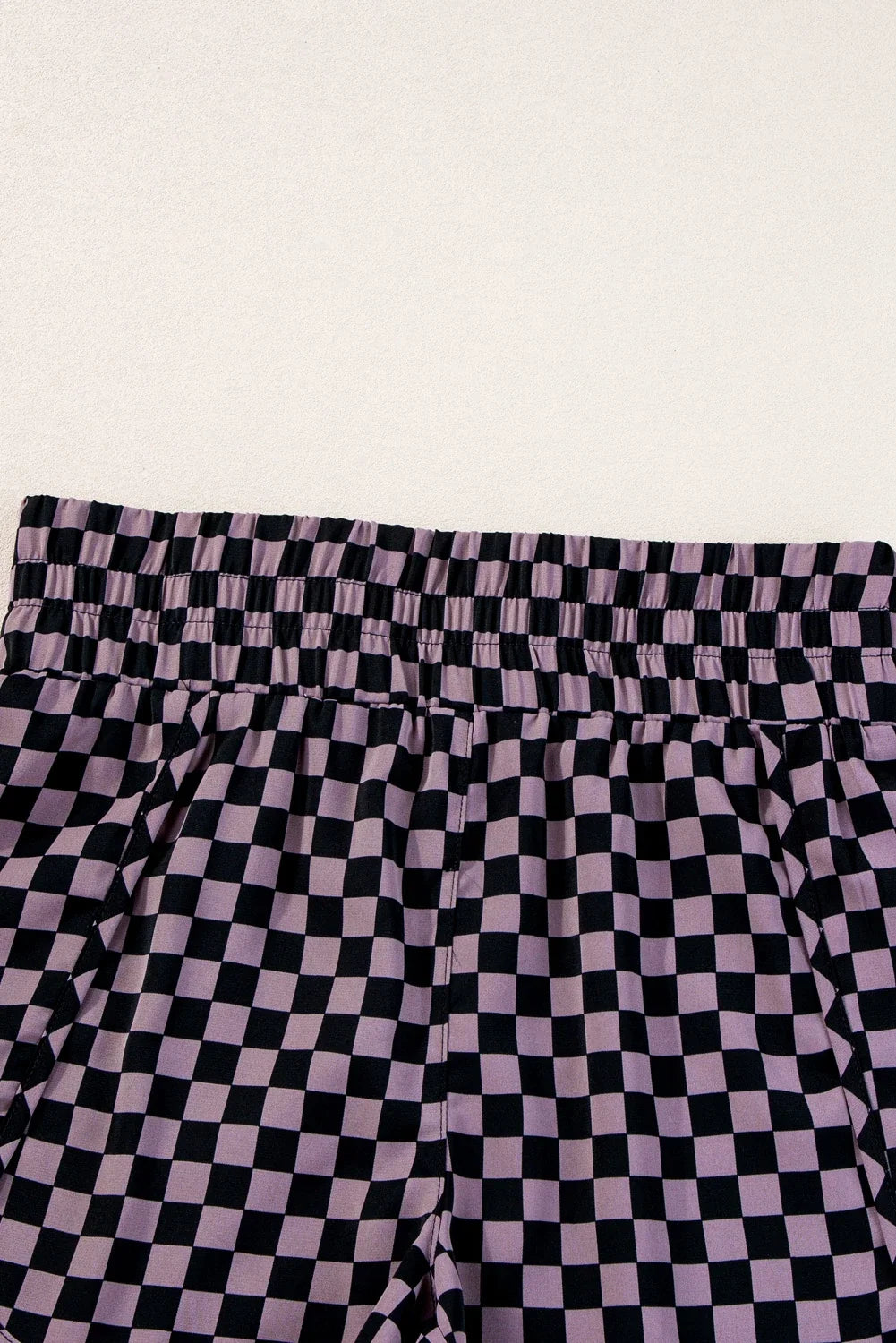 Leopard & Checker High Waist Athletic Shorts