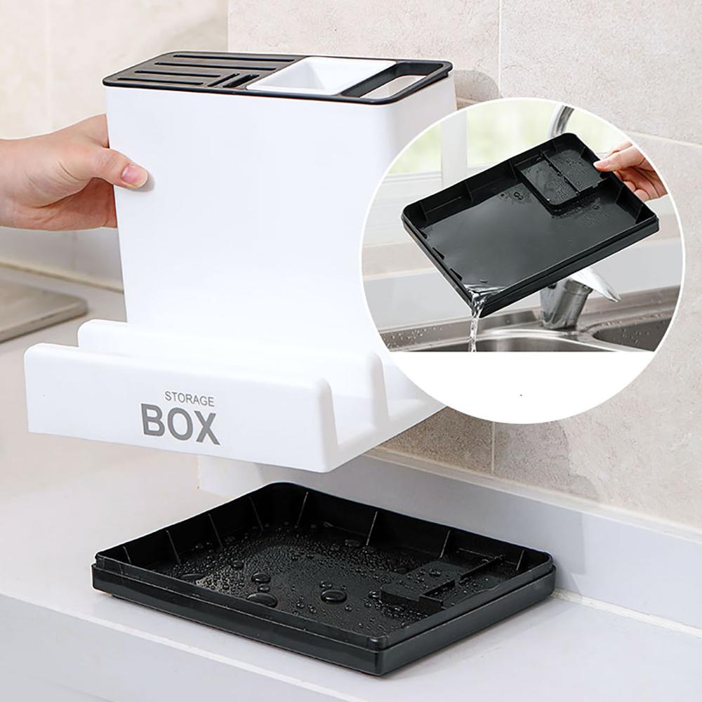 Modern Kitchen Knife & Tableware Storage Rack, Minimalist Organizer