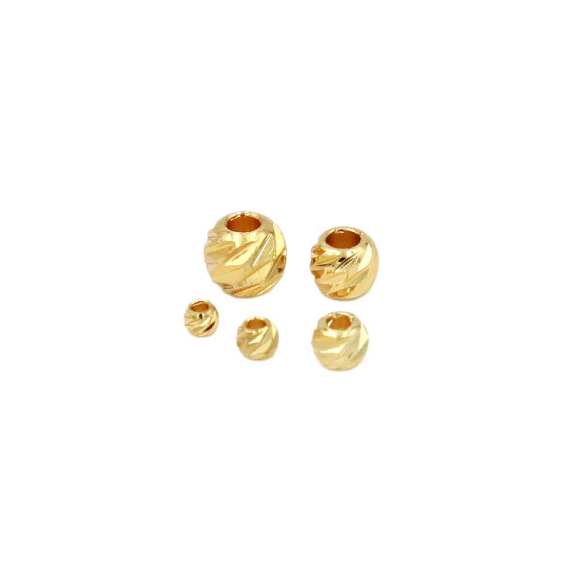 Copper-plated 18K Gold Beveled-cut Filigree Round Spacer Beads