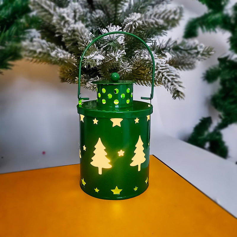 Nordic Style LED Christmas Lantern - Flickering Holiday Candle