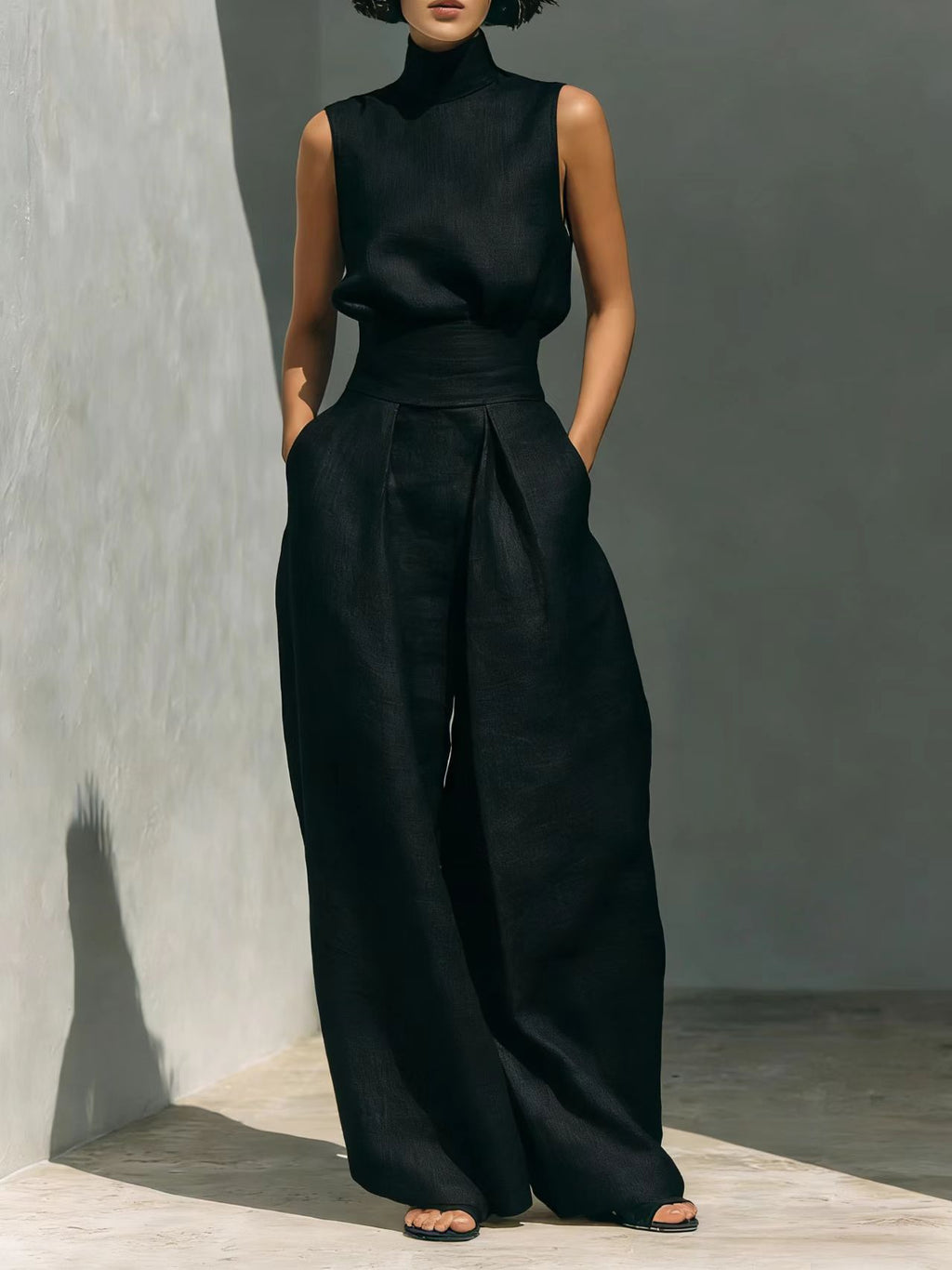 Women's Cotton Linen Two-Piece Set