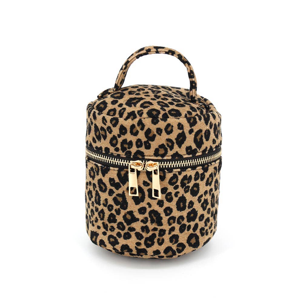 Leopard Print Top Handle Bag