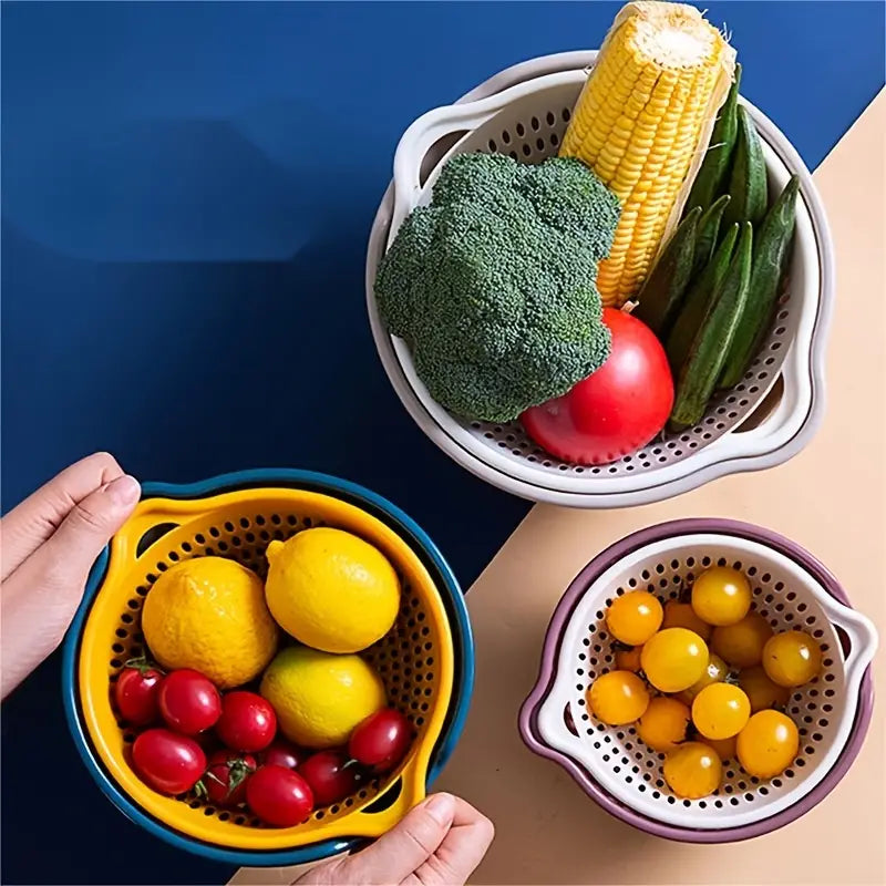 6pcs Stackable Plastic Kitchen Drain Basket Set
