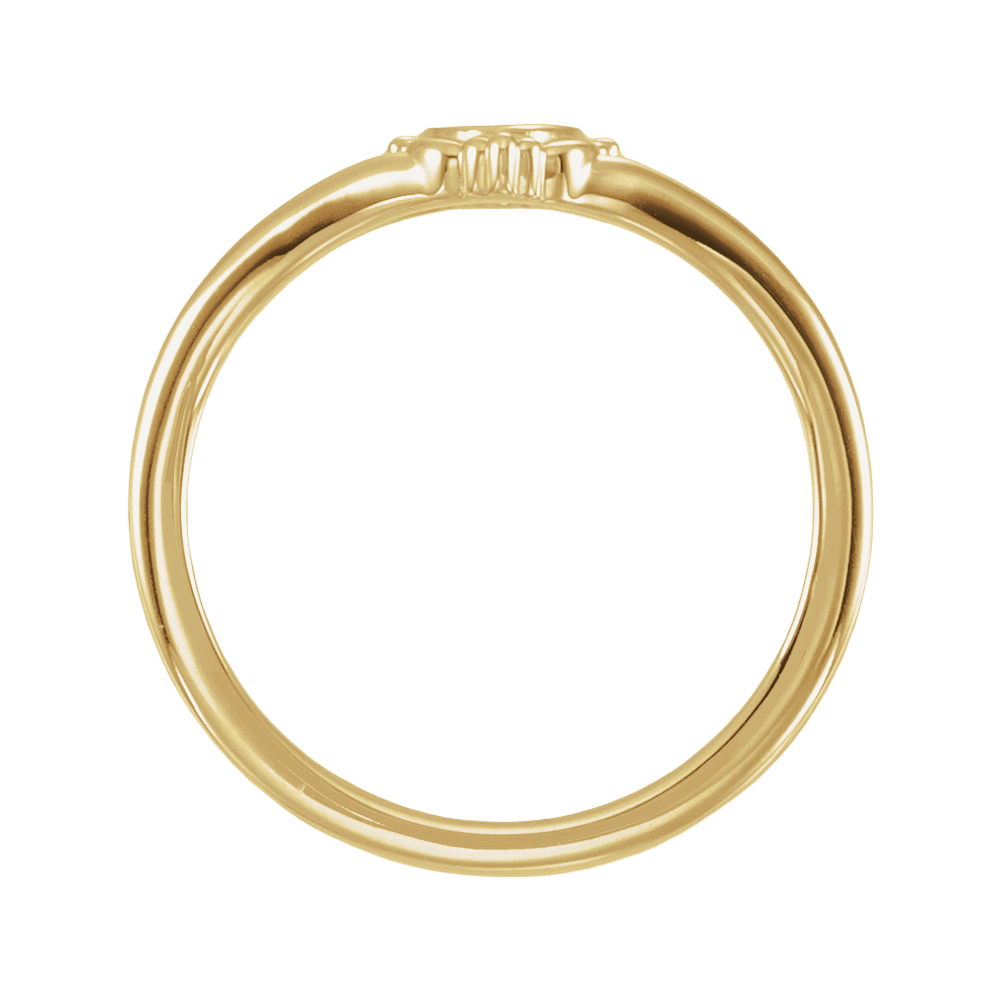 Héritage Vintage Engravable Signet Ring in Solid Gold
