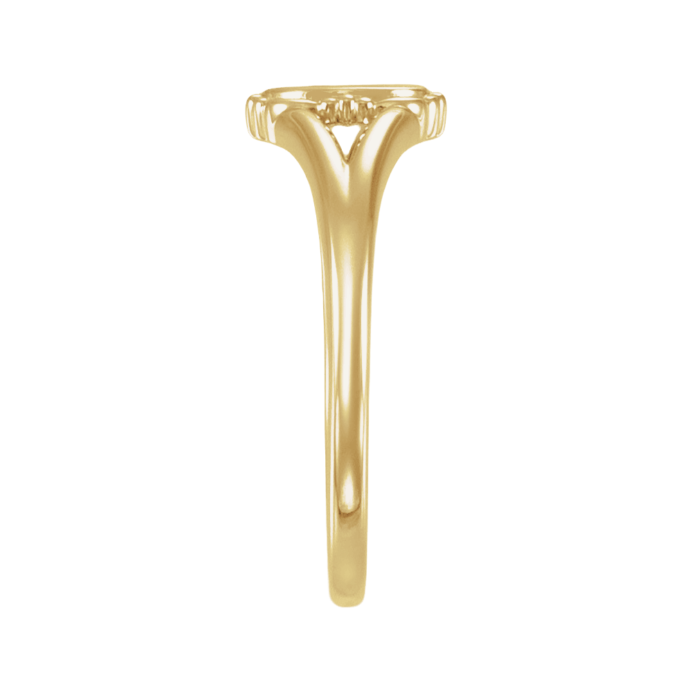 Héritage Vintage Engravable Signet Ring in Solid Gold