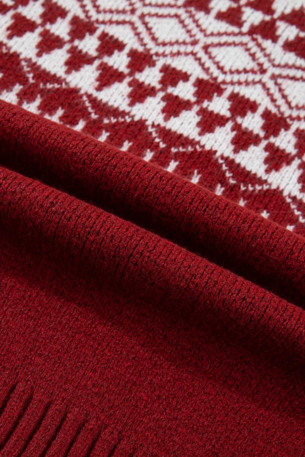 Geometric Fair Isle Button Front Knit Cardigan