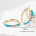 Luxury Copper Hand Carved Hollow Out White Zircon Earrings Gold Tone Hoop Earrings For Women Cross Border Jewelry
