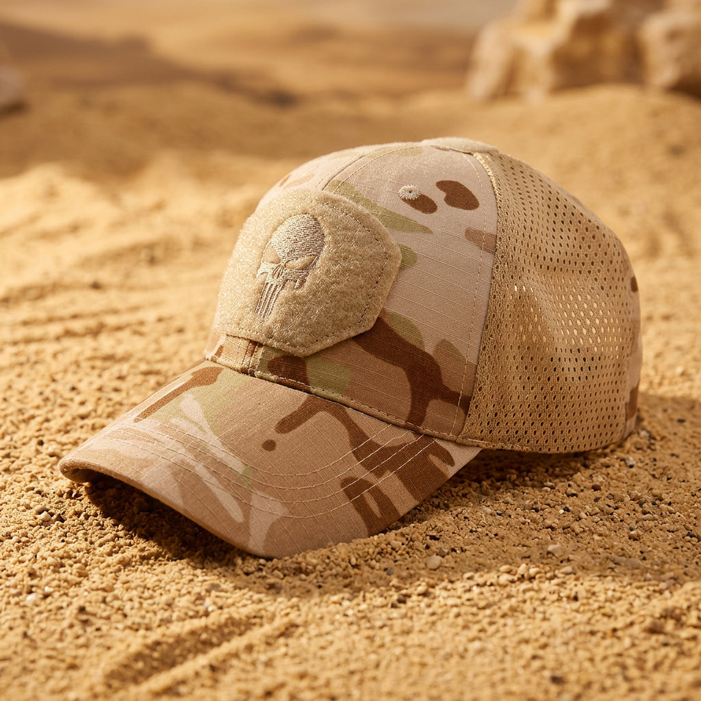Embroidered Mesh Camouflage Baseball Cap