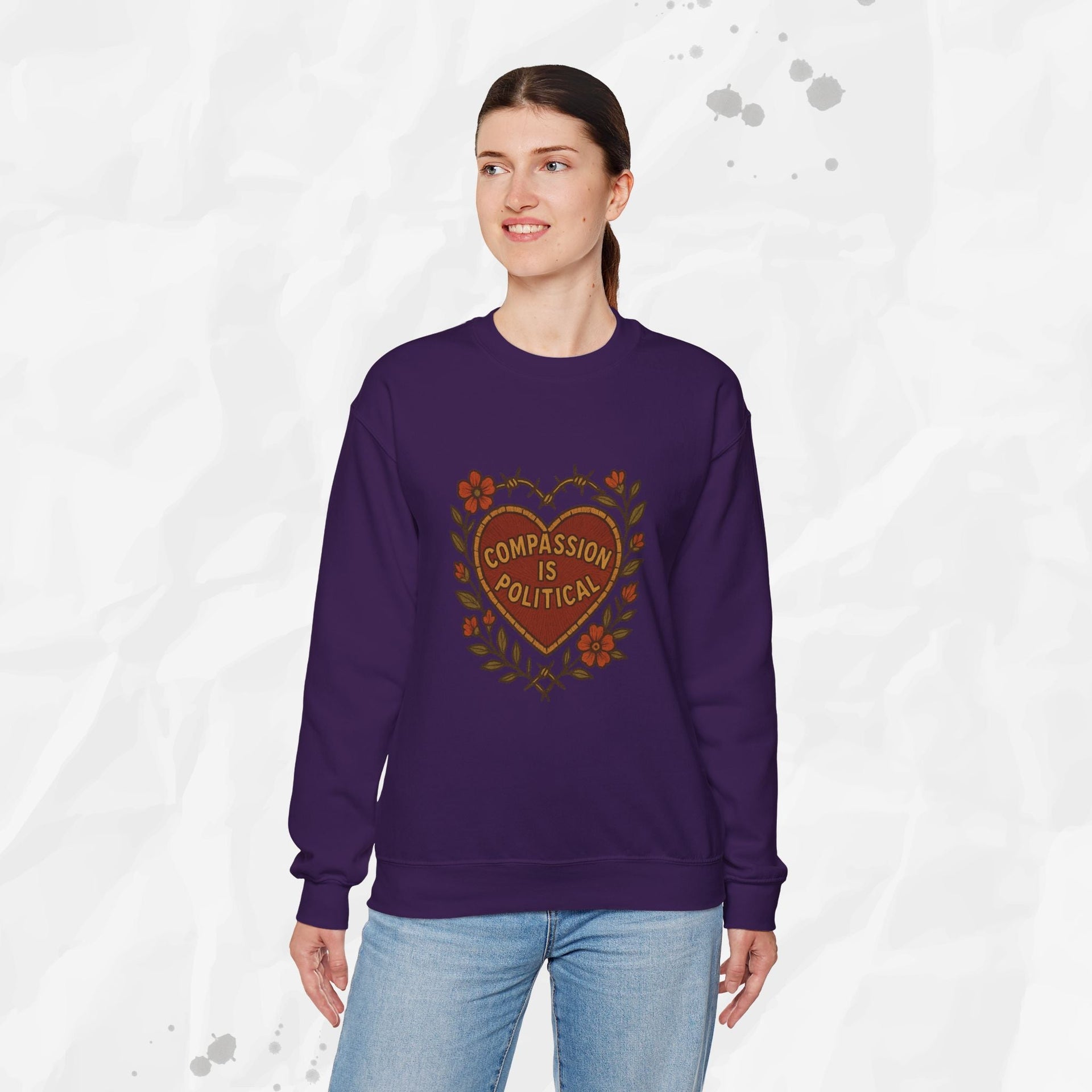 Compassion Is Political - Crewneck Sweatshirt