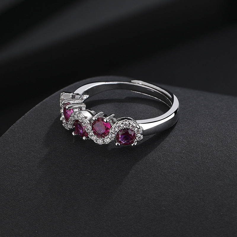 Wave Twisted Band Ring in Minimalist European Style for Women