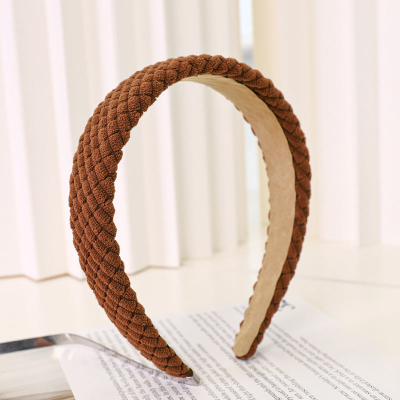 Stylish Corduroy Padded Wide Headband - Chic Hair Accessory - Image 8
