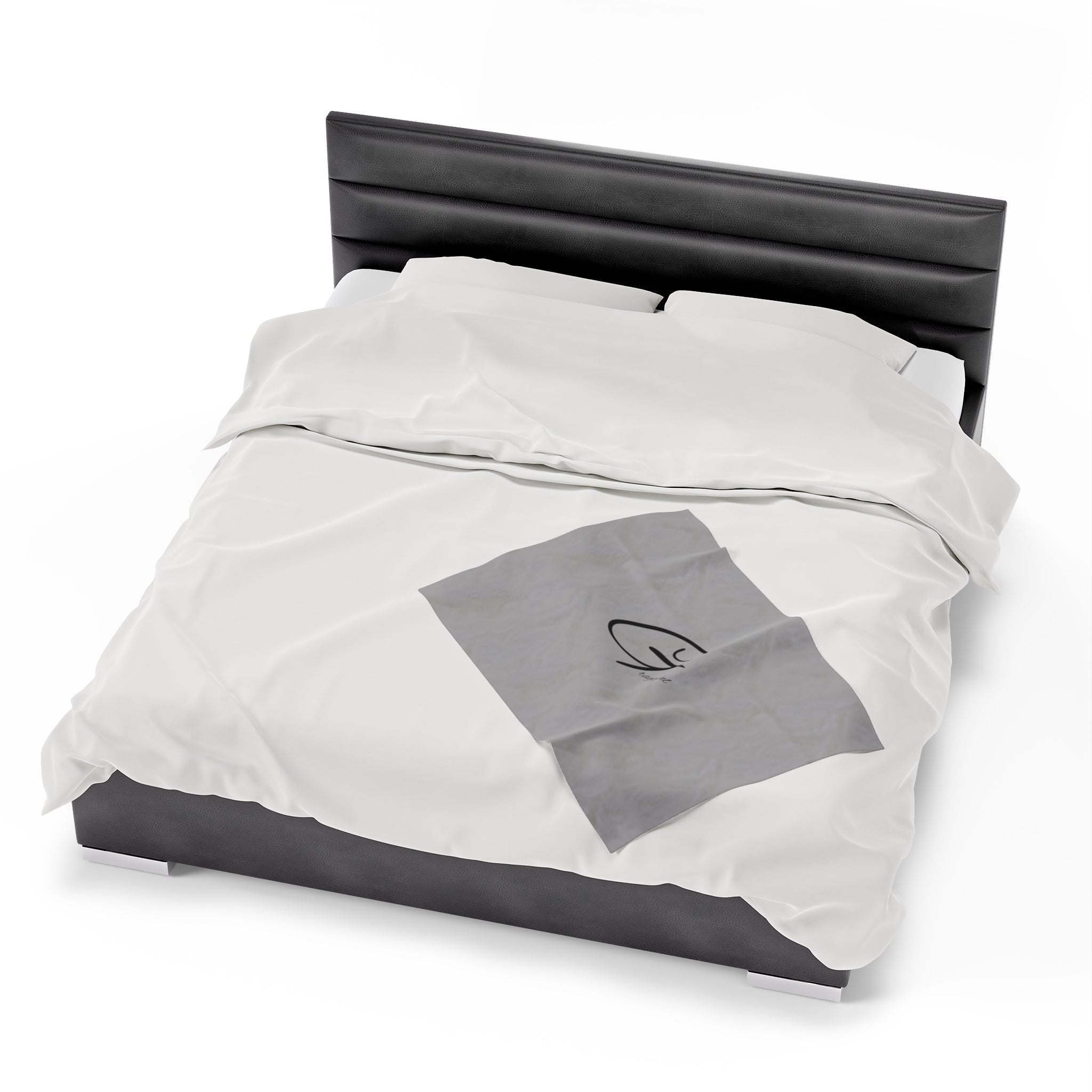 Velveteen Plush Throw Blanket - Minimalist Modern Neutral Decor