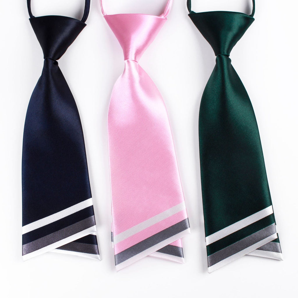 Japanese School Uniform Necktie - Professional Pre-Tied Design - Image 2