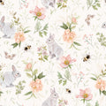 Posey Floral Removable Wallpaper in Cream, Blush-Pink & Sage-Green
