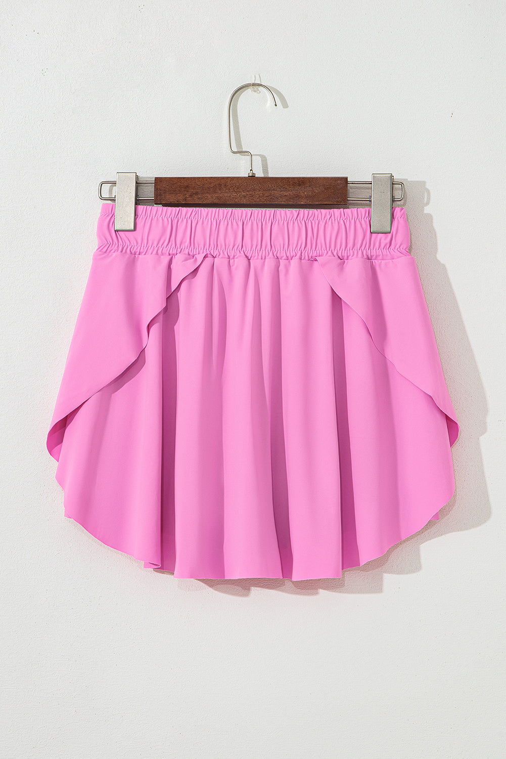 High-Waist Pink Tennis Skorts with Drawstring | Lined A-Line