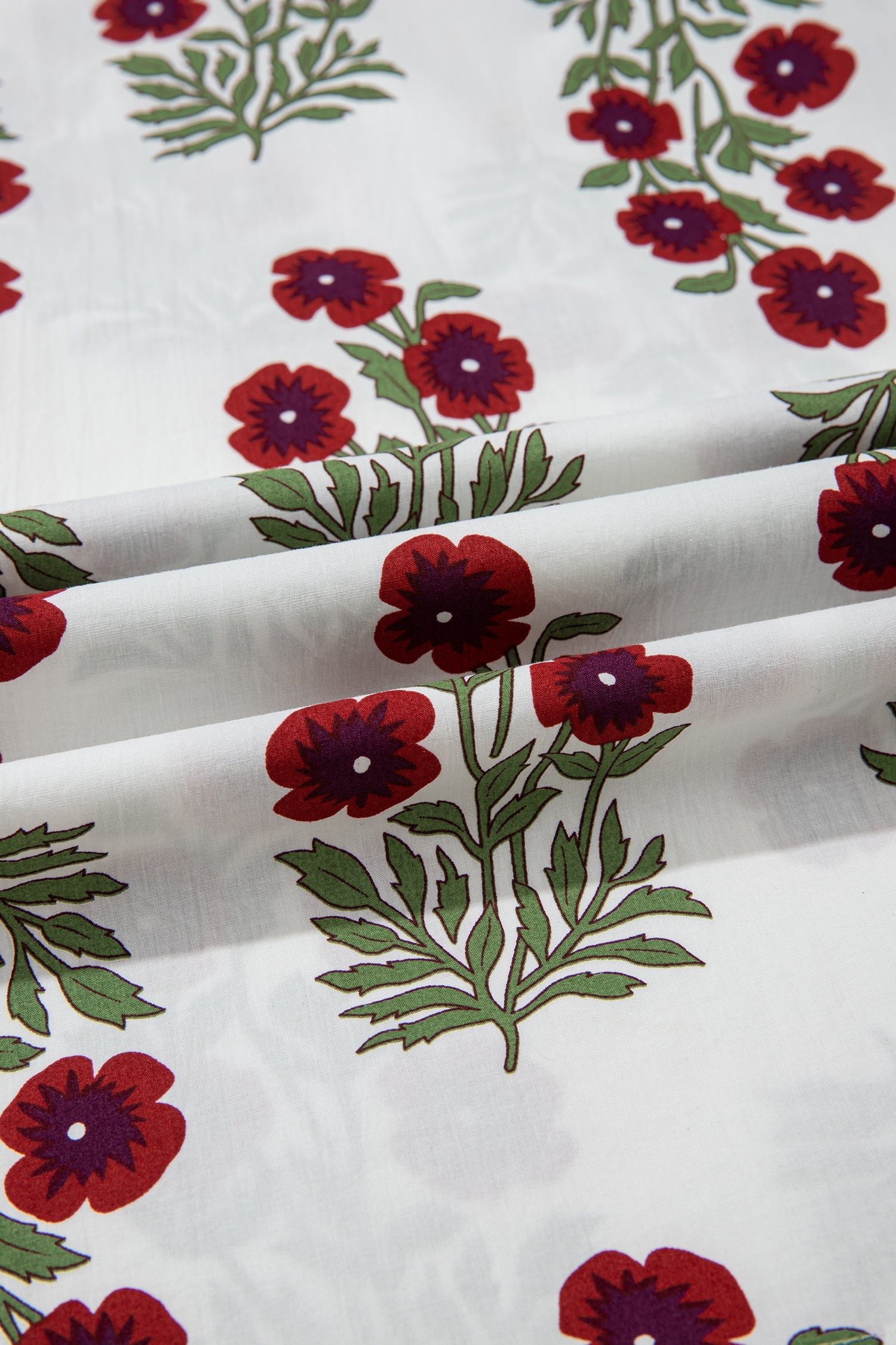 Floral Print Cotton Blouse with Ricrac Trim and Puff Sleeves - Image 5