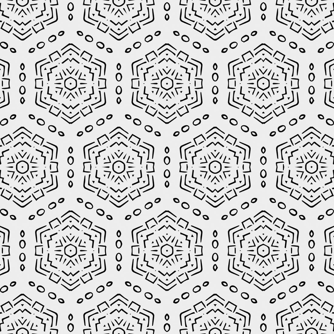 Jett Geometric Wallpaper in Black and White Modern Minimalist