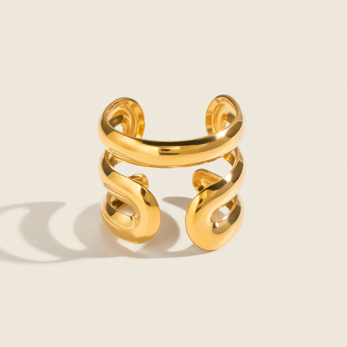 18K Gold plated Titanium Steel Ring For Women