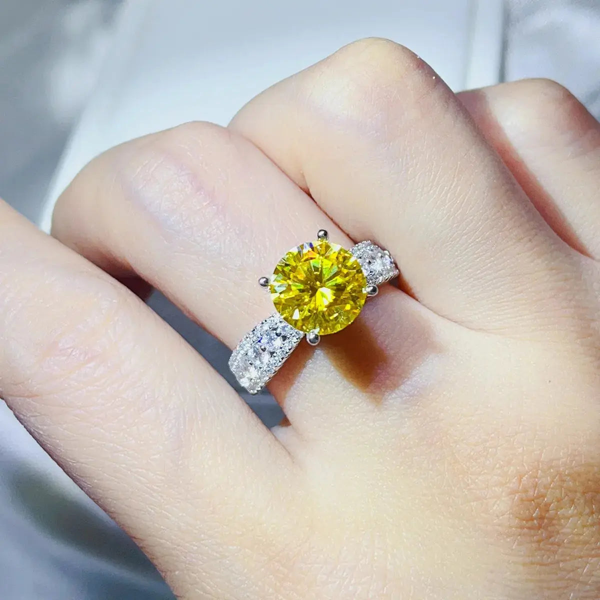 3 Carat Moissanite 925 Sterling Silver Ring