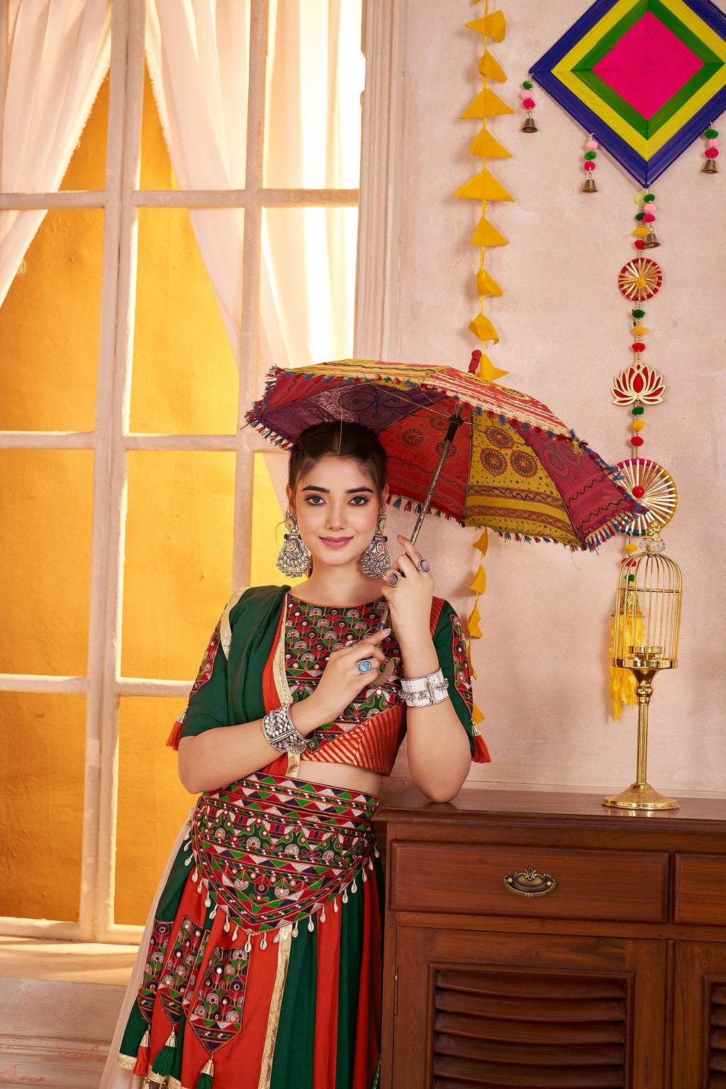 Monjolika Fashion Traditional Style Colorful Viscose Cotton Chaniya Choli Set For Navratri