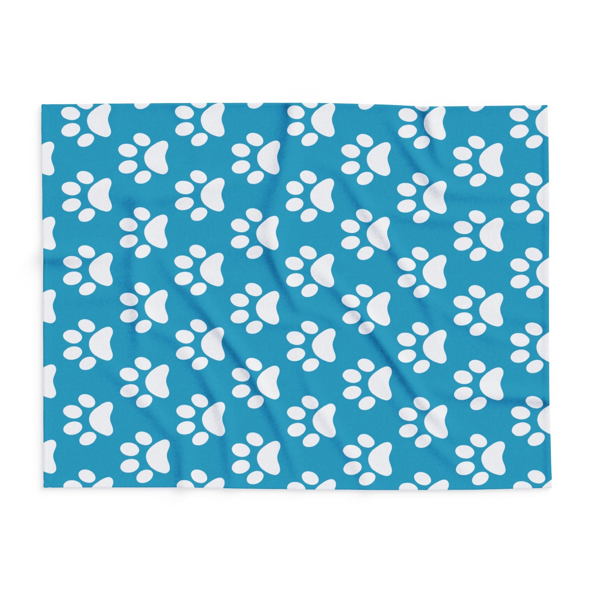 Cozy Paw Print Arctic Human Fleece Blanket