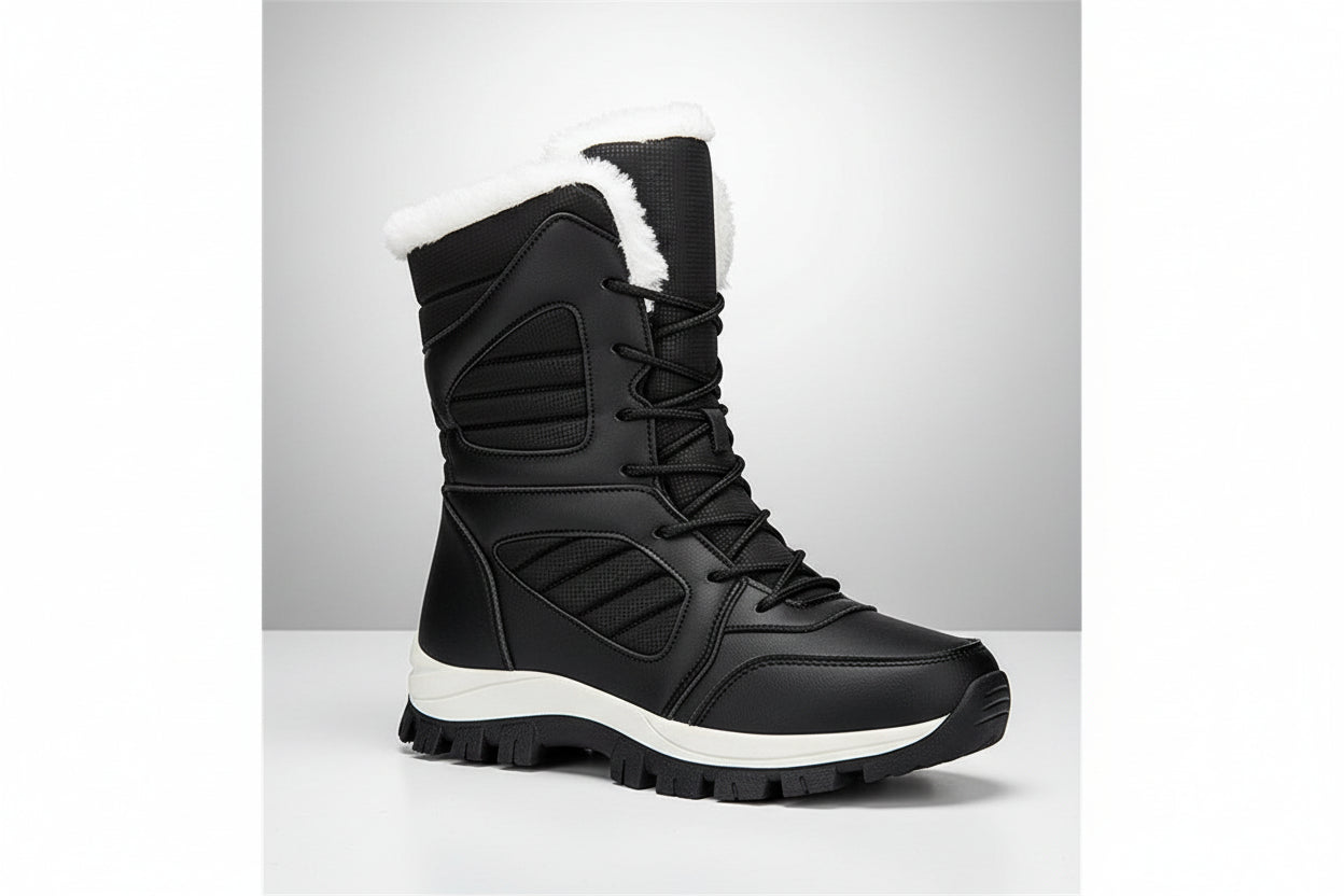 Women’s Waterproof High-Top Winter Snow Boots with Fleece Lining - Image 4