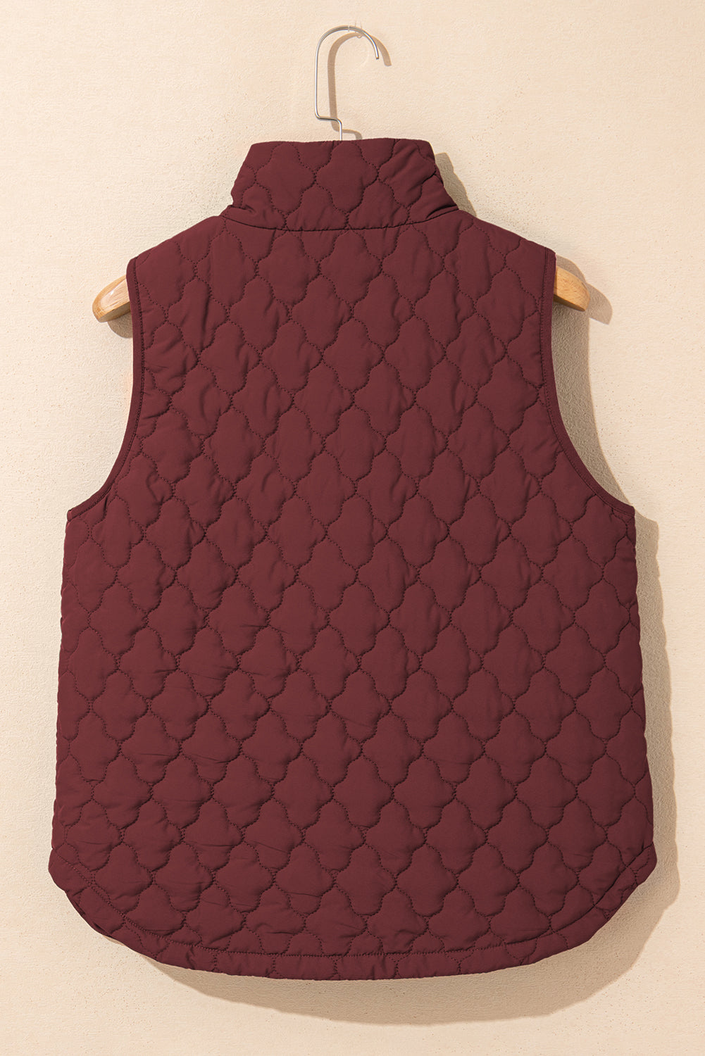 Women's Quilted Zip-Up Snap Button Vest - Relaxed Fit Outerwear