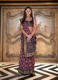 Monjolika Fashion Multicolor Double Ikkat Silk Blend Foil Printed Saree