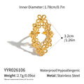 Stainless Steel Hollow-out Flower Ring