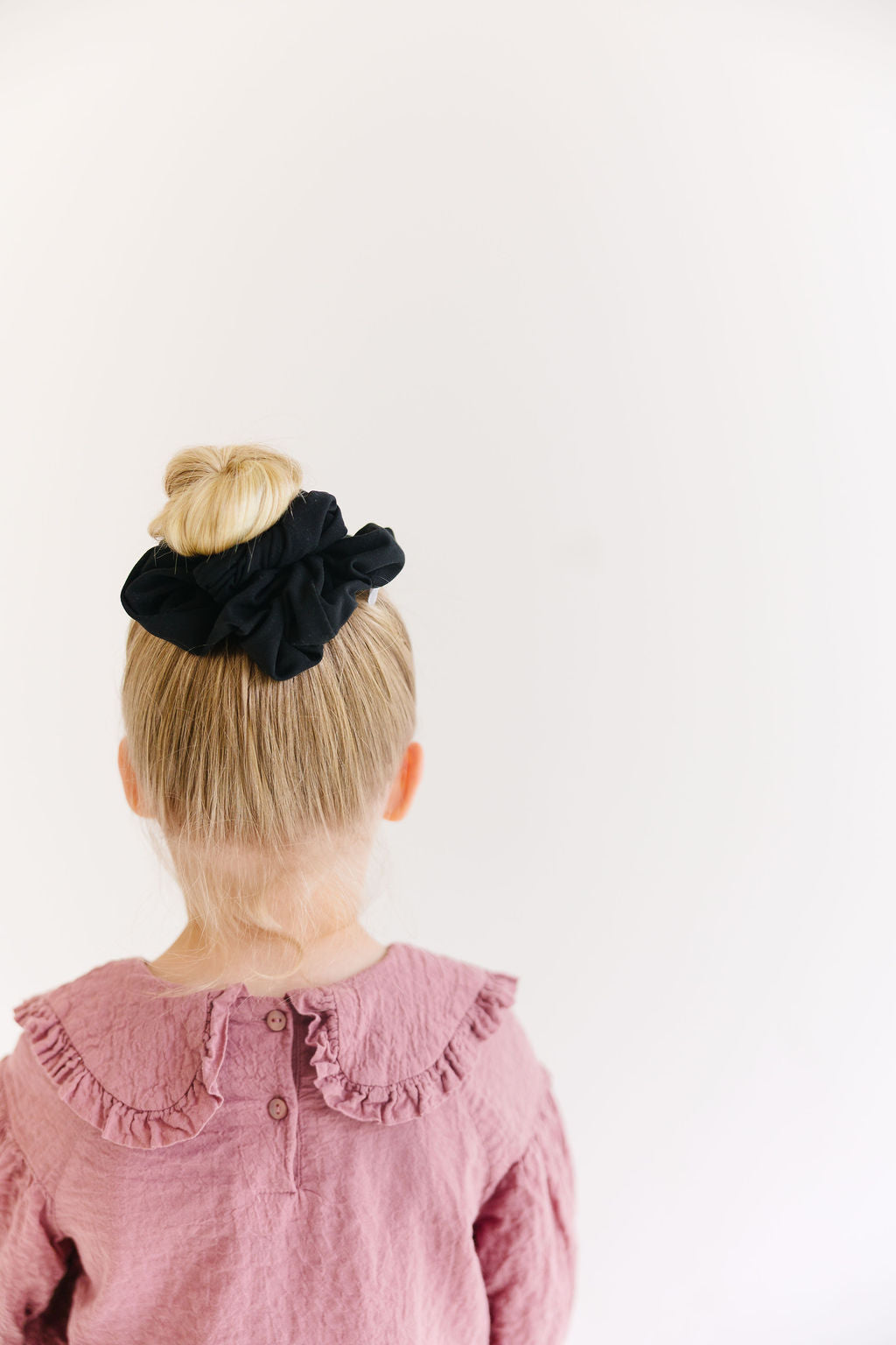 White Solid Oversized Scrunchy