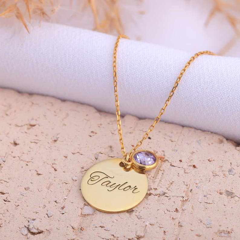 Double Layer Personalized Birthstone Name Necklace