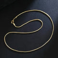 Snake Bone Copper Plating Yellow Gold Snake Chain Necklace