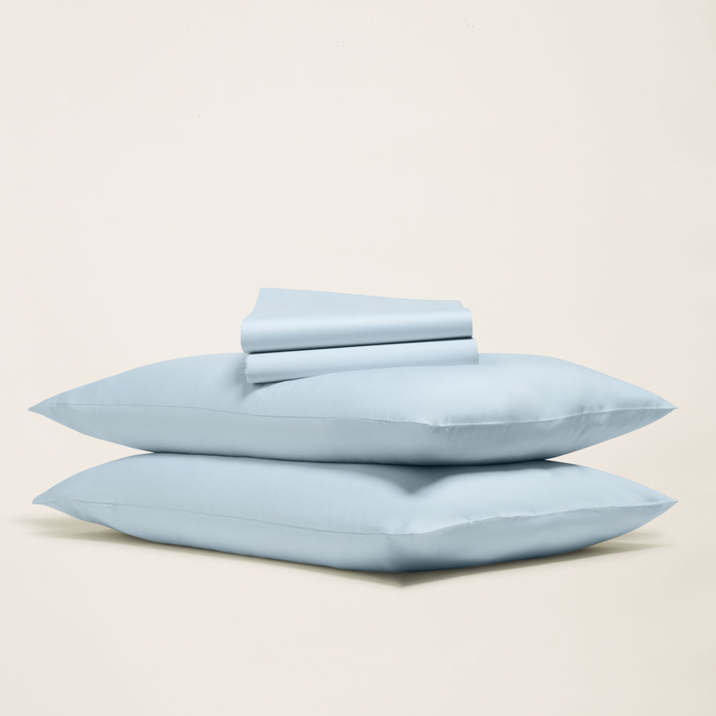 Australian Cotton Sateen Sheet Set in Solid and Stripe - Image 7