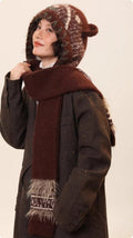 Women's Cute Bear Ear Knitted Winter Beanie Hat
