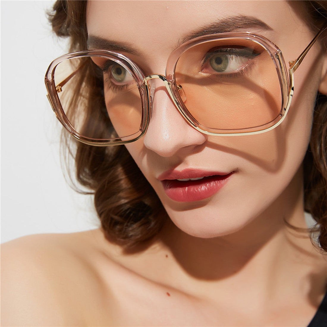 Large Half Frame UV400 Sunglasses – Oversized Fashion Shades
