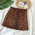 Women's High-Waisted A-Line Leopard Print Mini Skirt - Image 7
