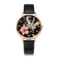 Women's Harajuku Floral Dial Quartz Watch with Leather Strap - Image 8