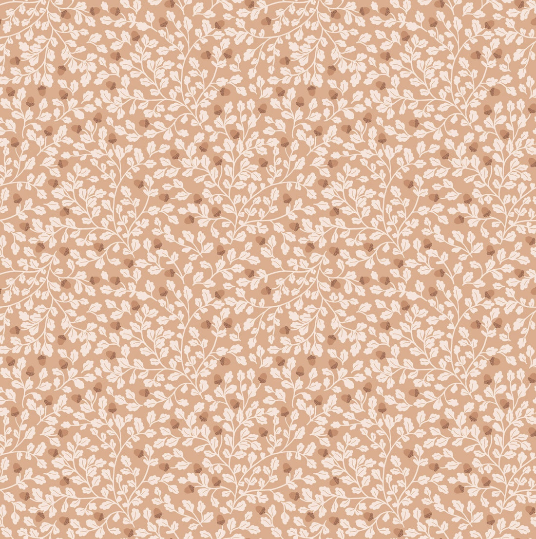 Autumn Floral Removable Wallpaper in Terracotta and White