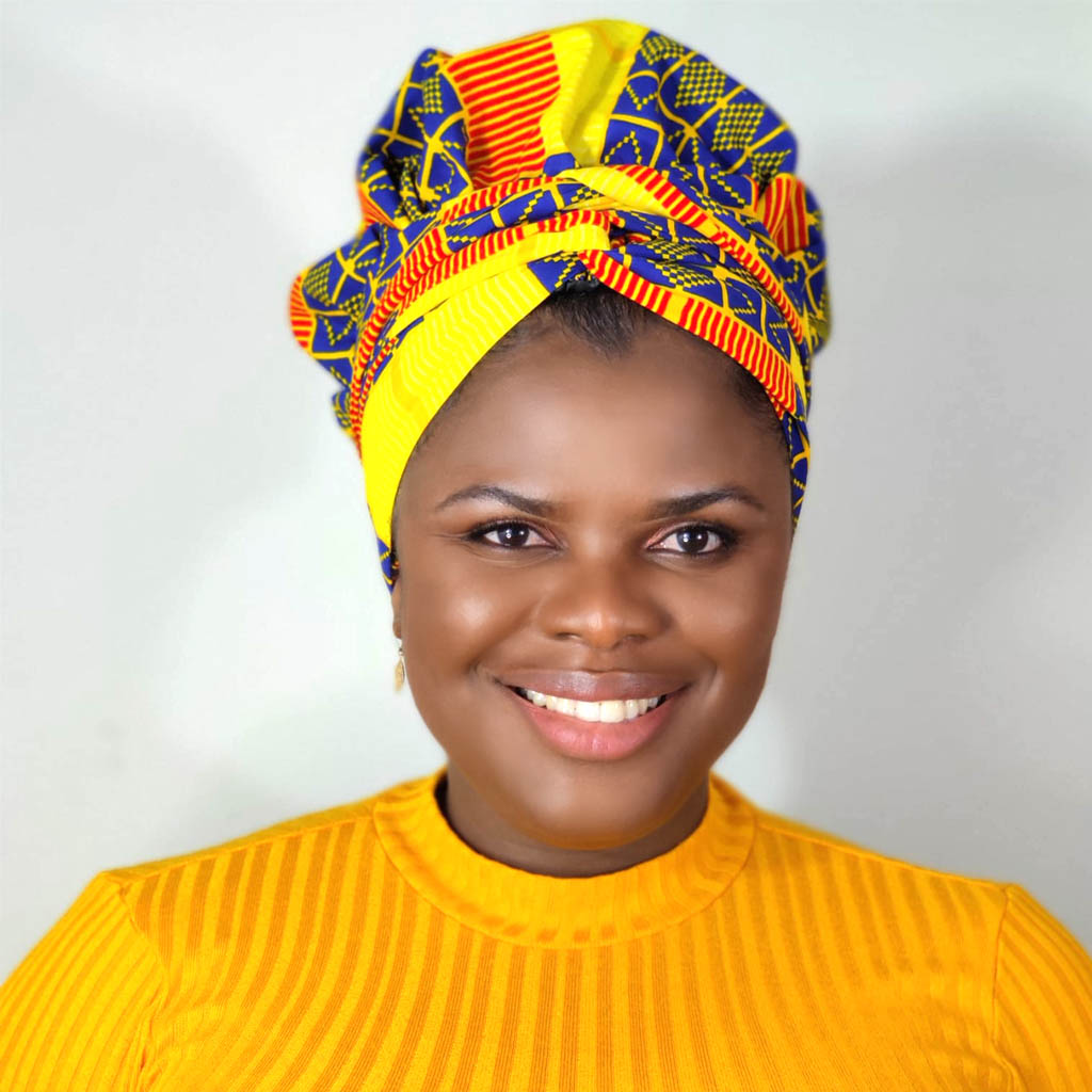 Yasmin African Print Kente Bonnet Wrap with Satin Lining - Image 2