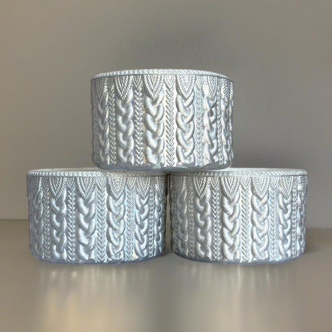Silver Holographic Metallic MACRAME  Boot