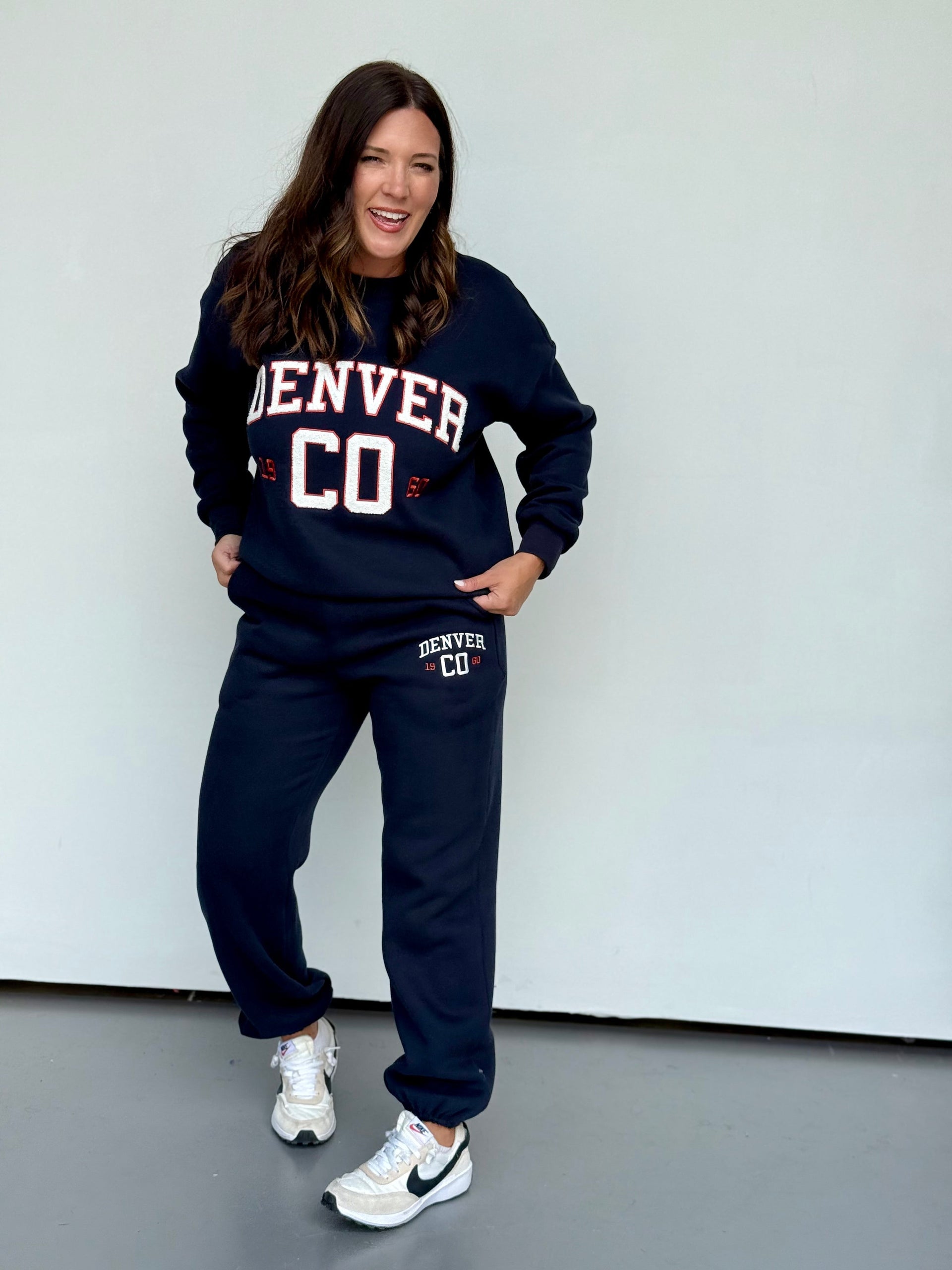 Denver Jogger Sweatpants Women's Relaxed Fit Navy Loungewear