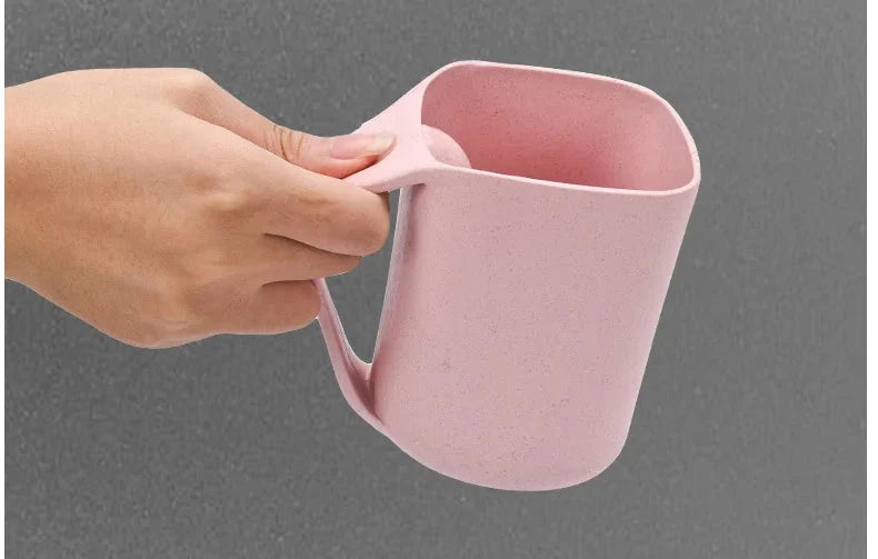 Wheat Square Mouth Oblique Toothbrush Cup
