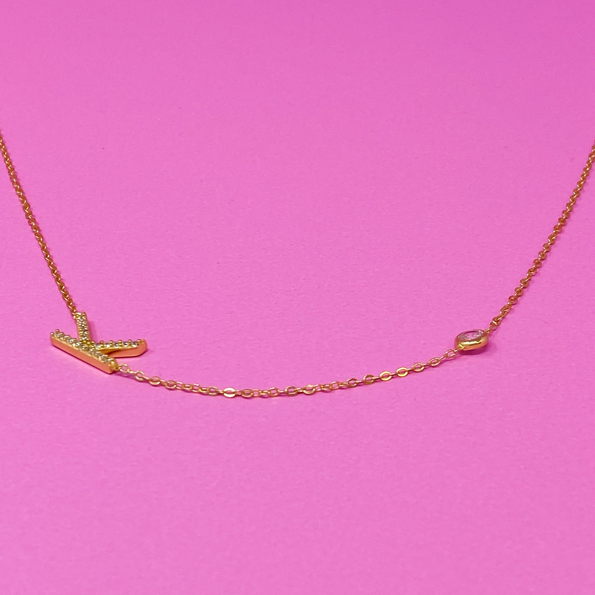 Finest Shine Initial Sterling Silver Necklace